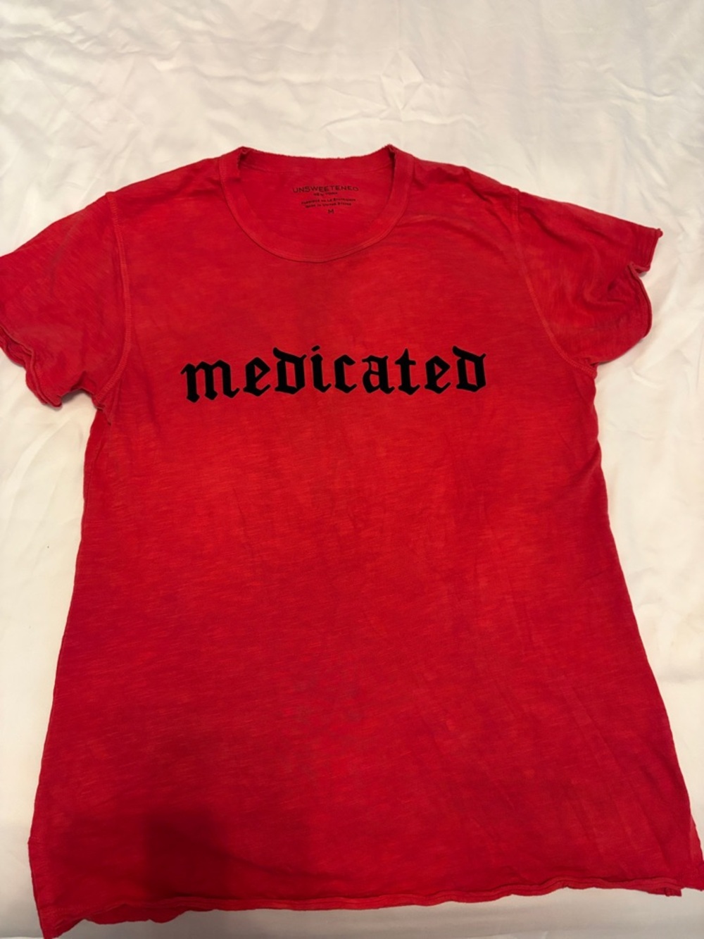 Red 'Medicated' Graphic Tee - Women